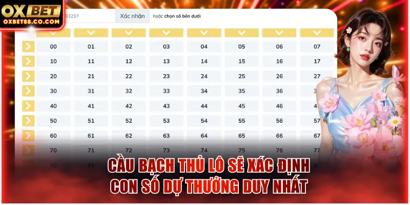 Cầu bạch thủ lô sẽ xác định con số dự thưởng duy nhất